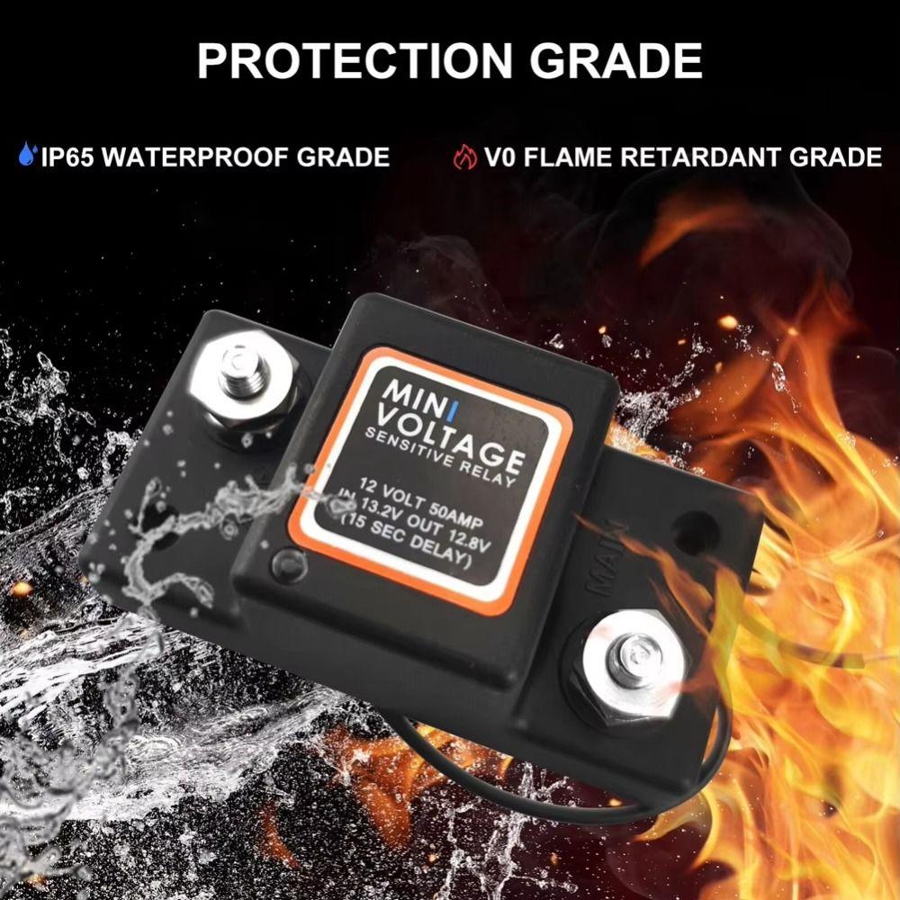 Intelligent Dual Battery Isolator Efficient Switch Protector 12V 50A Voltage Sensitive Relay  RV
