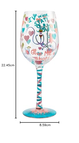 Enesco Lolita Wine Glass NURSE THIS 6006294