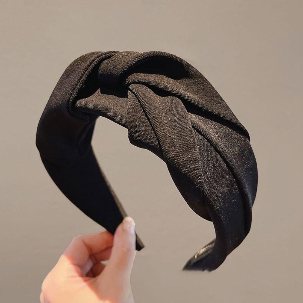 Sweet Bow Hair Claw Wide Side Braided Headband Fashion Hair Band  Girls Accessories