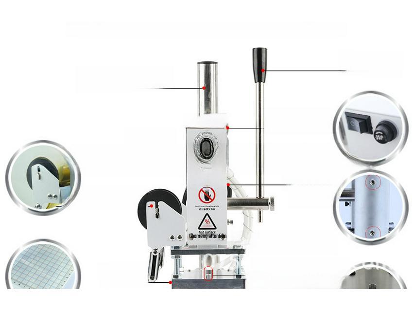 Compact Manual Leather Embossing Machine for PU Branding and Packaging Logos