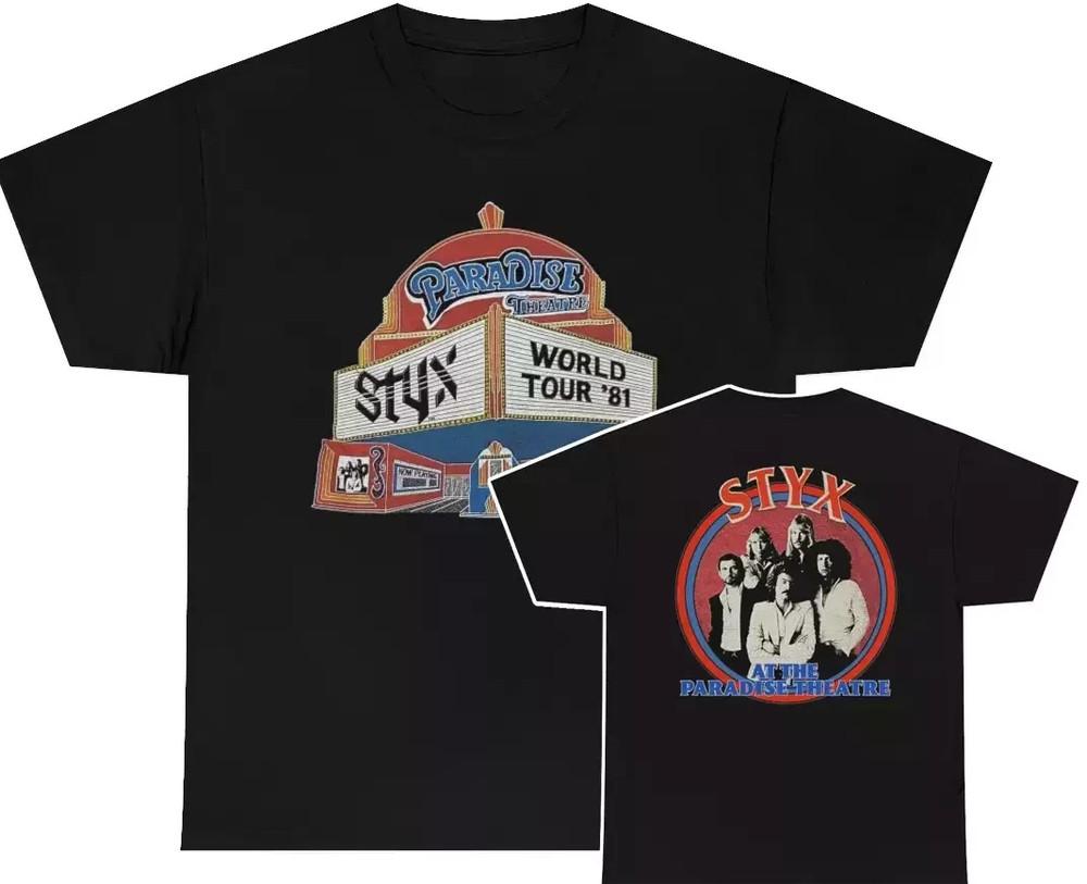 Band Styx World Tour Live At The Paradise Theatre T-Shirt S-5XL GE497 Unisex T-Shirt XXL