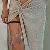 Lolita Lace Sexy Leg Ring Body Chain, Spice Girl Beach Tassel Rhinestone Thigh Chain