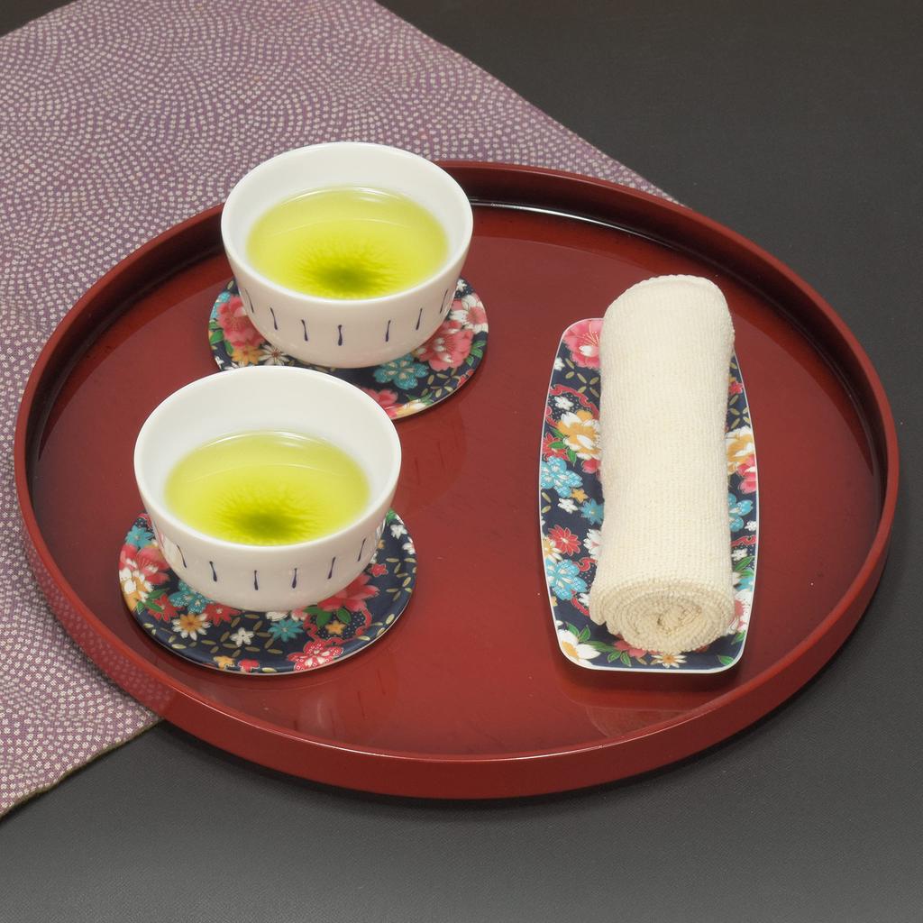 TATSU-CRAFT Yuzen Washi Coasters with Cherry Blossom and Peony Designs, Dishwasher Safe, Stylish Plastic, Japanese Modern Design, Yuzen, Washi,