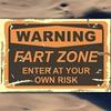 Metal Wall Art Decor, Warning Fart Zone Sign Funny Metal Poster for Bar Garage