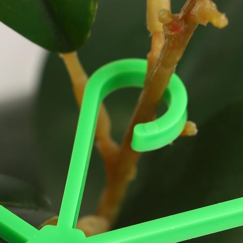 4 Stück Kletternde Zimmerpflanzen Stielstützen, Kunststoff Pflanzenkletterhilfen Stielhalter Wiederverwendbare Blumenpflanzenstecker Spalier Stielhaken Wachstum