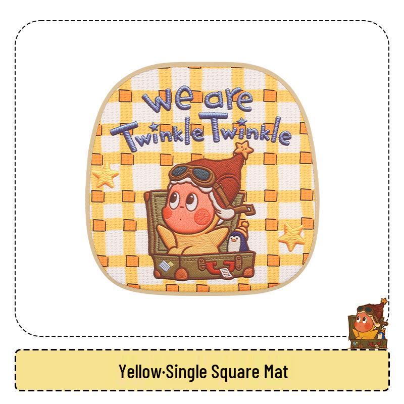 Cute Female Cartoon Car Seat Cushion for Xiaopeng MONA M03/P7/G6/G7/G3 - All Seasons