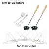 handmade iron Non stick round fry frying basket mold Turner Ladle Wok Spatula Spoon Kitchen Tools Cooking Cookware tongs clip