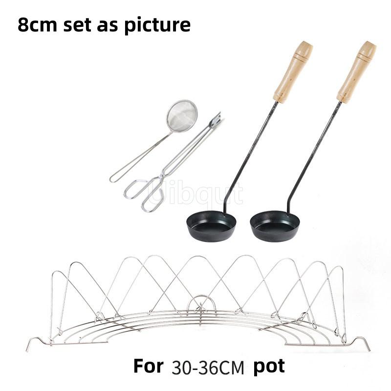 handmade iron Non stick round fry frying basket mold Turner Ladle Wok Spatula Spoon Kitchen Tools Cooking Cookware tongs clip