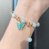 Crystal Glass Beads Bracelet Sweet Women Bangle Colorful Korean Style Bracelet  Female