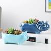 Ceramic Sheep Shape Animal Flower Pots Mini Pig Plant Pot Basin Micro Vase Bonsai Succulent Planter Decor Crafts Potted Pottery