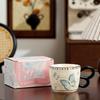 Cute Butterfly Ceramic Cup with Spoon Girl Birthday Gift Gift Gift Box Mug Couple Water Cup Office Coffee Cup