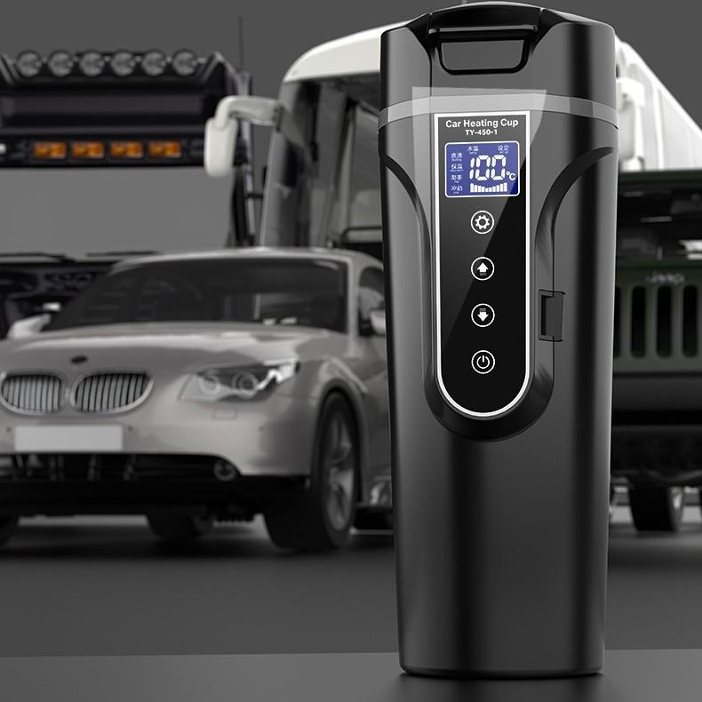 Portable Car Electric Thermos Kettle - 12/24V Heating Cup