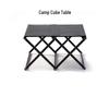 OEING Outdoor Folding Cube Camp Table with Storage Rack