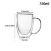 Glass Mug Double Wall Glass Coffee Cup with Handle Milk Water Cup Clear Cups Heat Resistant High Borosilicate Glass Mug