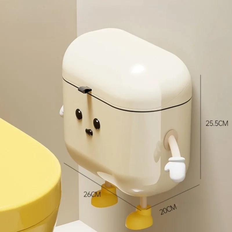 Мусорное ведро для кухни, настенное мусорное ведро с крышкой, бытовая неперфорированная мусорная корзина, туалетная бумага для ванной комнаты