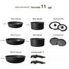 16-Piece Non-Stick Cookware Set with Detachable Handles