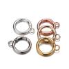 5Pcs Alloy O Ring Spring Clasps With Hole Openable Round Carabiner Keychain Bag Clips Hook Connector For DIY Jewelry Key Rings