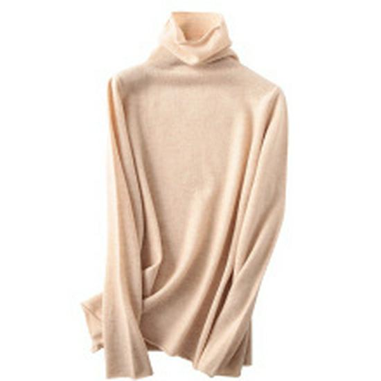 Women's V-Neck Merino Wool Sweater - Slim Fit, Long Sleeve, Warm Knitwear for Autumn/Winter
