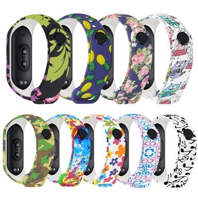 Sport Strap For Xiaomi Mi Band 3 4 5 Silicone Wrist Strap For Mi Band 4 Graffiti Style Bracelet  For Xiaomi Mi Band 6 Accessory