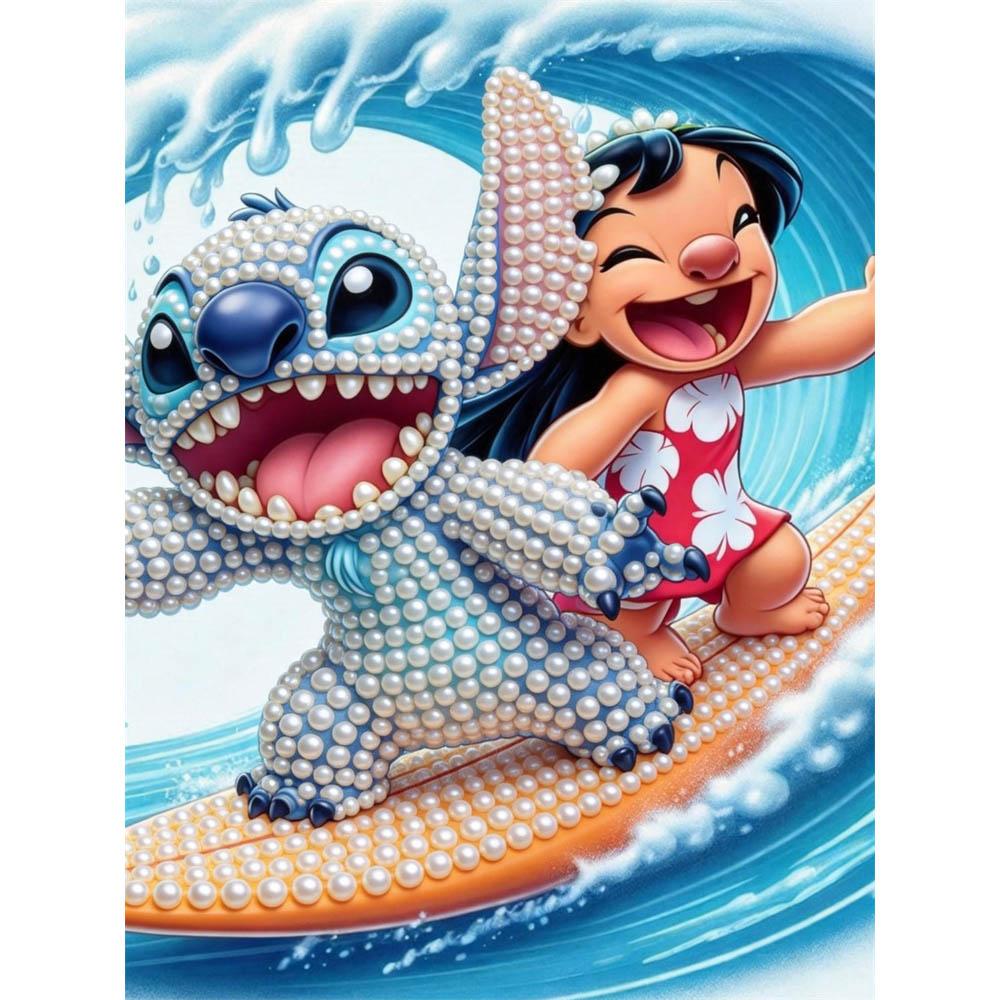 

Disney Stitch Pearl Pattern Decoration Its Surface Features Pearl Patterns Making It Highly Suitable for Home Decoration 35x45cm