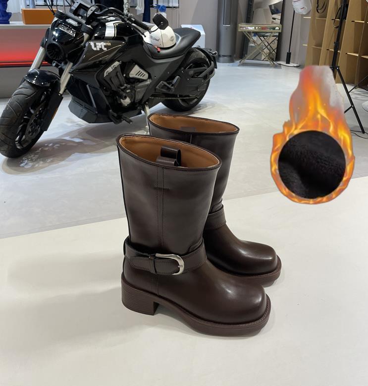 Fashion 2025 Women Long Boots Thick Sole Ladies Zipper Knight Flats Heel Boots Fashion Knee-high Boots Keep Warm Plush Winter Shoes