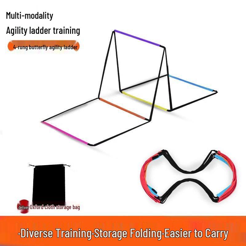 Детская многофункциональная лестница для ловкости: Прыжки-классики «Бабочка» для тренировок по баскетболу, фитнесу и футболу