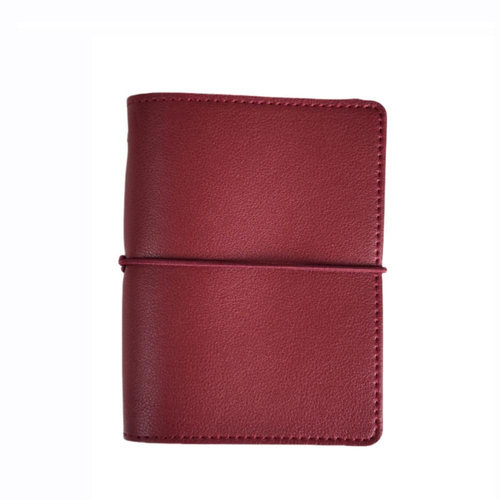 5-Ring Binder Mini Loose-leaf Notebook Faux Leather Zipper Binder Notebook  Photo Collection