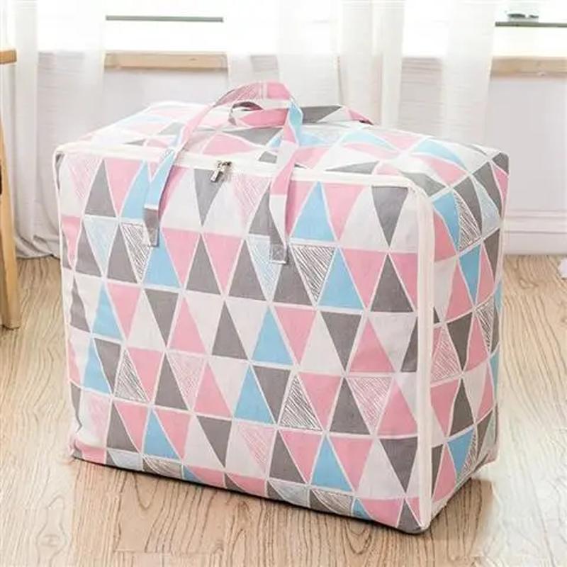 Thicken Cotton Linen Home Sundries Storage Bag Big-capacity Clothes Quilt Moisture-proof Bag Portable Moving Luggage Packing Bag