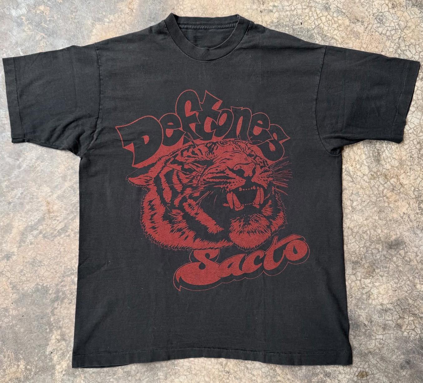 Deftones Tiger Sacto T-Shirt, Unisex Black Cotton T-Shirt, Size S-5XL S