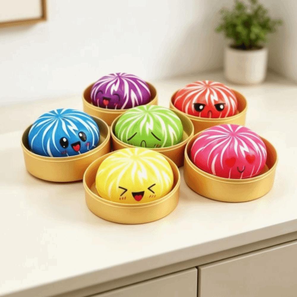 Slow Rebound Steamed Bun Squishy Toy Simulation Dumplings Steamed Bun Squeeze Toy Gift Giving
