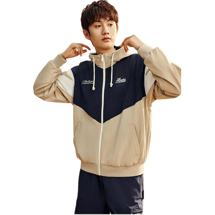 Anta Retro Sports Hooded Jacket Men Jackets Mica 152418612-2