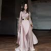 European and American New Foreign Trade Long Shawl Split Temperament Guest Dresses Belt Dress