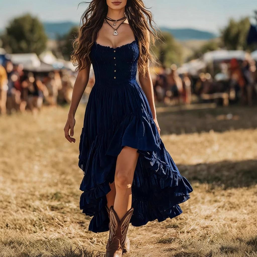 New Product, Spring and Summer Retro, European and American Fashion, Elegant Chest, Waist Tube Top Dress