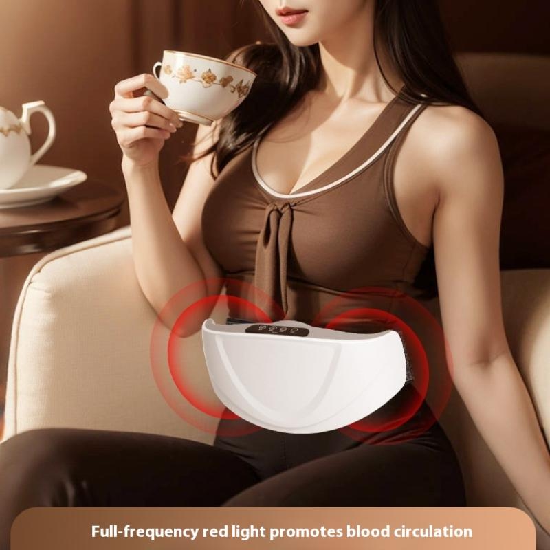 Automatic Heated Abdominal Massager Vibrating Rechargeable Wireless Massager Belt For Waist Back Warm Compress Slimming