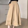 Pants for Women High Waist Long Trousers Plus Size Skirt and Shorts Two-in-one Thickened Stretchy Solid Colour Versatile Casual Wide Leg Pants