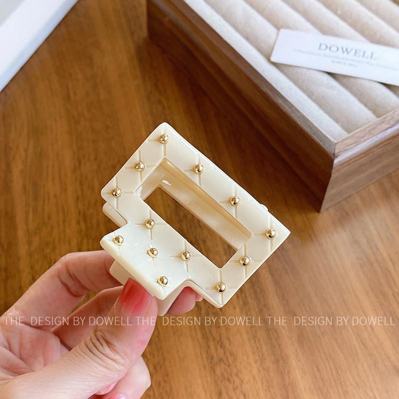 

Elegant Korean Style Large Acetate Hair Claw Clip For Effortless Updos With Pearls OffWhite Small