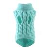 Pet dog sweater trendy autumn and winter new pet clothes solid color twist knitting warm and comfortable