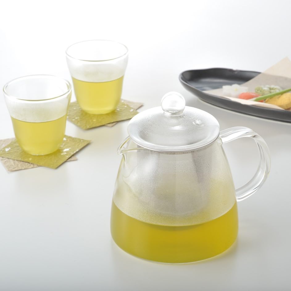 HARIO Blatt-Teekanne Pure Praktisch Fassungsvermögen 360ml Hitzebeständiges Glas Geschenk CHEN-36T