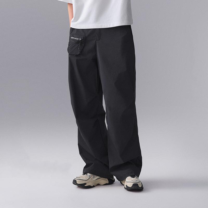 Li Ning CF Playful Attitude Letter Logo Mid Waist Casual Straight Leg Knit Sports Pants Women Pants AYKU628-1