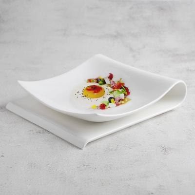 Square Household Folding Plate Western Food Fruit Dessert Plate European Creative Ceramic Breakfast Plate Cold Vegetable Plate
