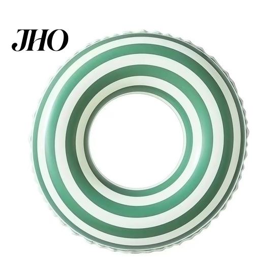 Inflatable Swim Ring Vintage Striped Swimming PVC Thickened Leakproof Men Women Buoyancy Aid Float Tube for Pool Beach Party