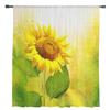 Sunflower Flower Modern Tulle Curtains for Living Room Bedroom Home Kitchen Window Sheer Curtains
