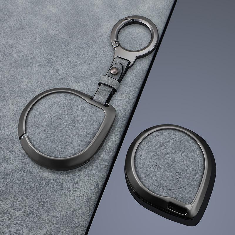 Great Wall Poer EV Pickup Key Cover - Zinc Alloy & Leather Shell