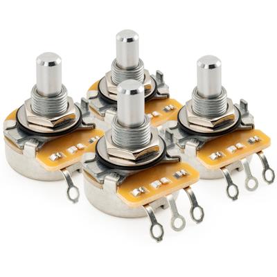 CTS 450 A250K Pots, Standard Solid Shaft 3/8" 10% A-Curve Potentiometer for Electric Guitar and Bass (Set of 4)