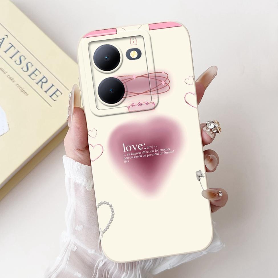 Für Vivo Y36 5G V2248 Hülle Für Vivo Y27 5G V2302 Abdeckung Silikon Luxus Mode Blumen Kawaii Süße Katze Lustige Handyhülle Stoßstange