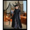 2026 Kids Skull Witch Vampire Cosplay Long Dress, Funny Horror Halloween Outfit