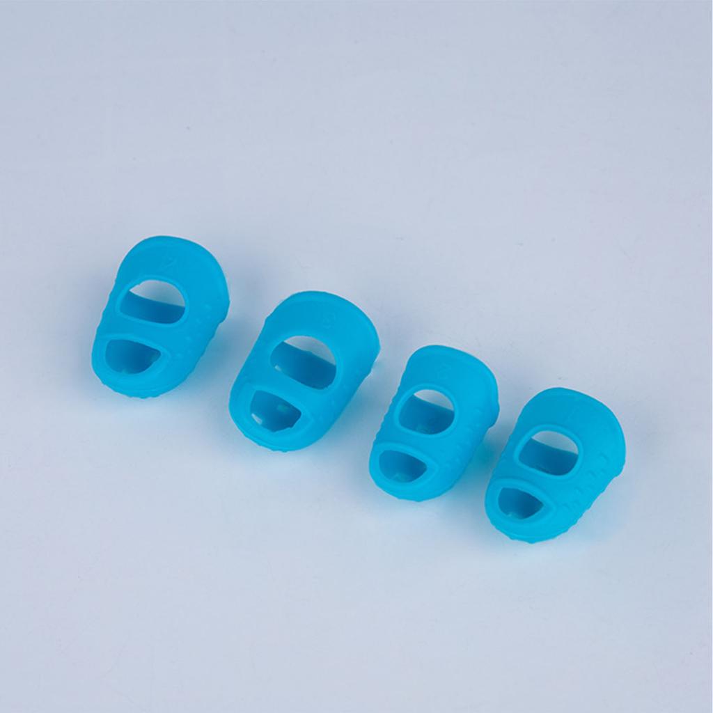 10 Pcs Guitar Fingertip Protector Silicone Material Comfortable Soft 2.4x2.4x 2.8cm Protection