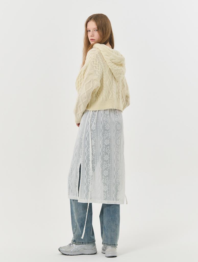 GENERALIDEA Hairy Cable Hooded Pullover [Ivory] / Wbd3L05535