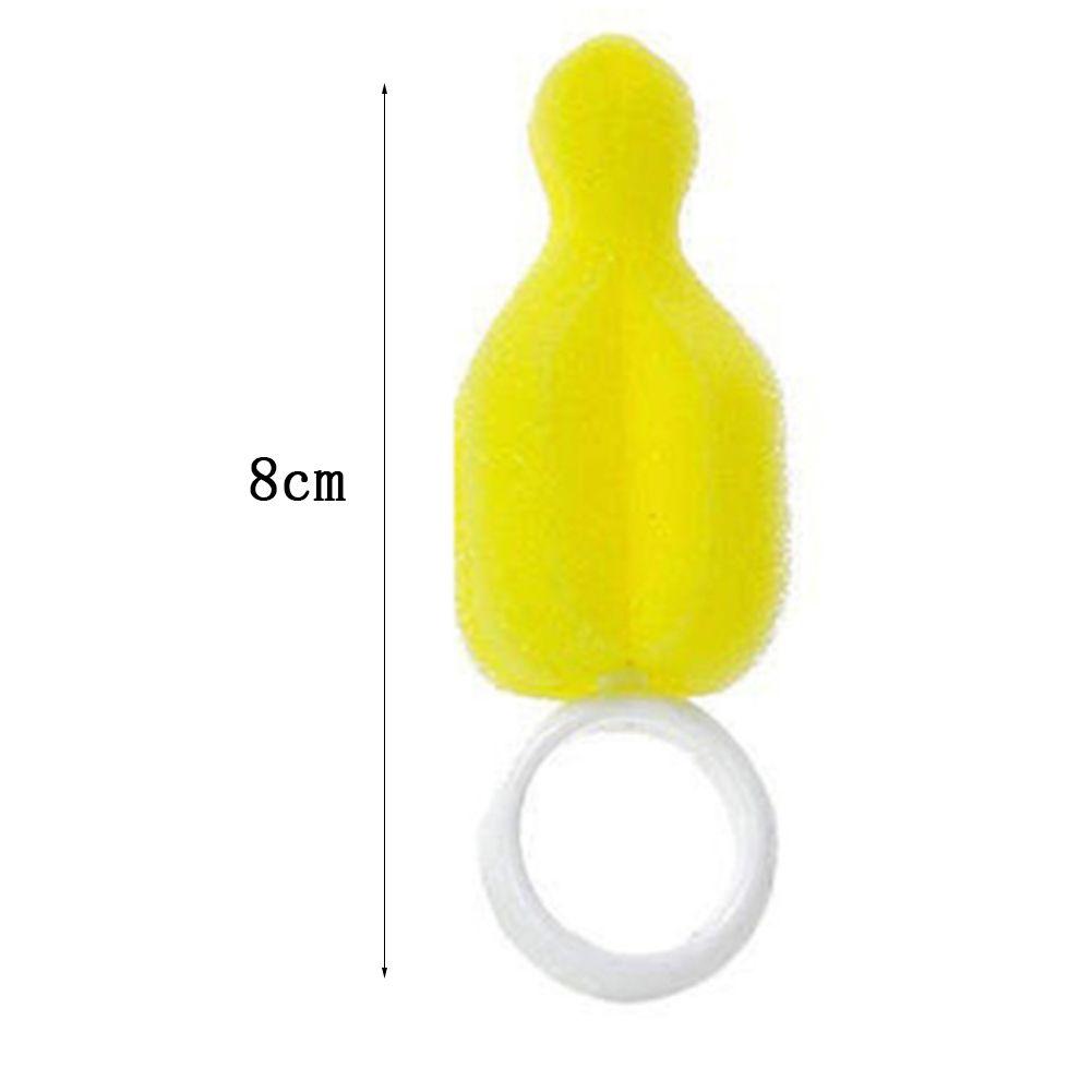 Yellow Babies Teat Feeding Bottle Brushes Pacifier Cleaner Baby Nipple Brush 360 Degree Rotating
