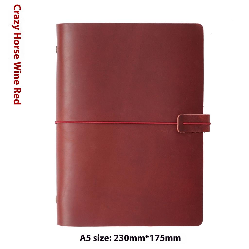 Handmade First Layer Cowhide Book Genuine Leather Hand Account Binder Notebook Retro Nostalgic Travel Diary